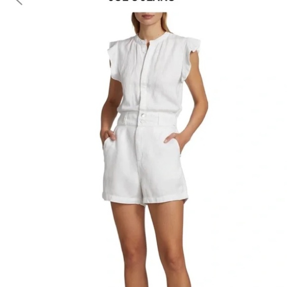 Joe's Jeans White ruffle sleeve Romper